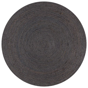 Vidaxl vloerkleed handgemaakt rond 120 cm jute donkergrijs