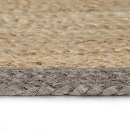 Vidaxl vloerkleed handgemaakt met grijze rand 150 cm jute