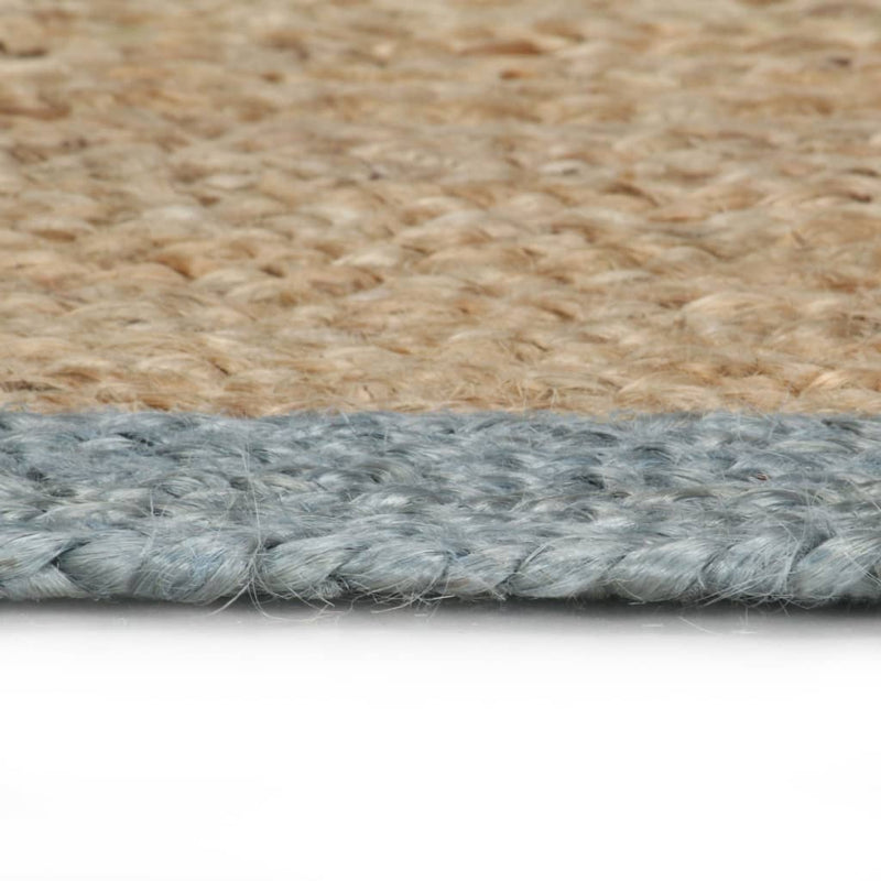 Load image into Gallery viewer, Vidaxl vloerkleed handgemaakt met olijfgroene rand 90 cm jute
