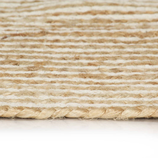 Vidaxl vloerkleed handgemaakt met spiraal ontwerp 90 cm jute wit