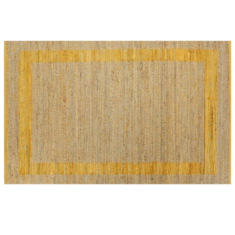 Load image into Gallery viewer, VidaXL Vloerkleed handgemaakt 80x160 cm jute geel
