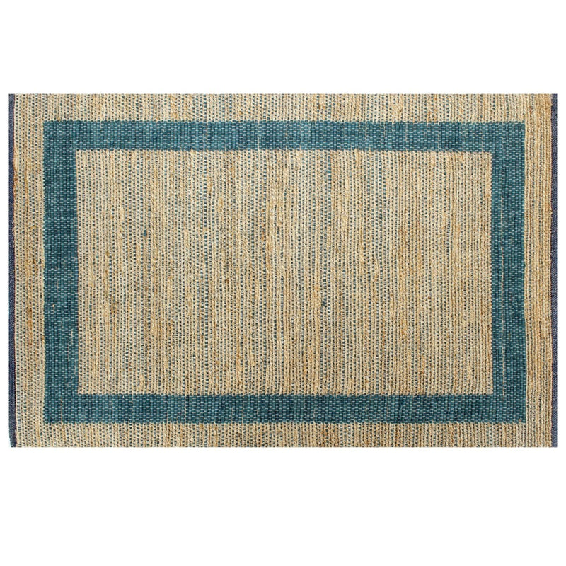 Load image into Gallery viewer, VidaXL Vloerkleed handgemaakt 80x160 cm jute blauw
