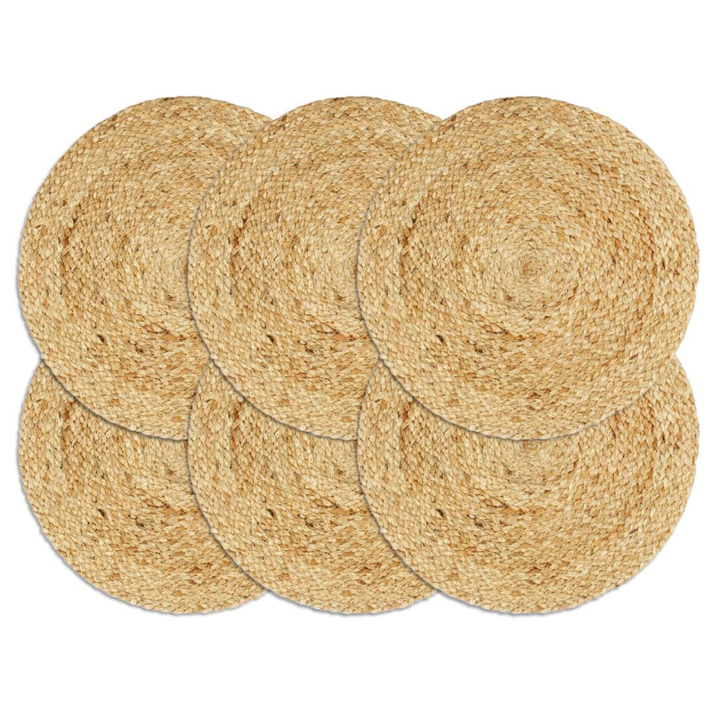 Load image into Gallery viewer, Vidaxl placemats 6 st rond 38 cm jute natuurlijk
