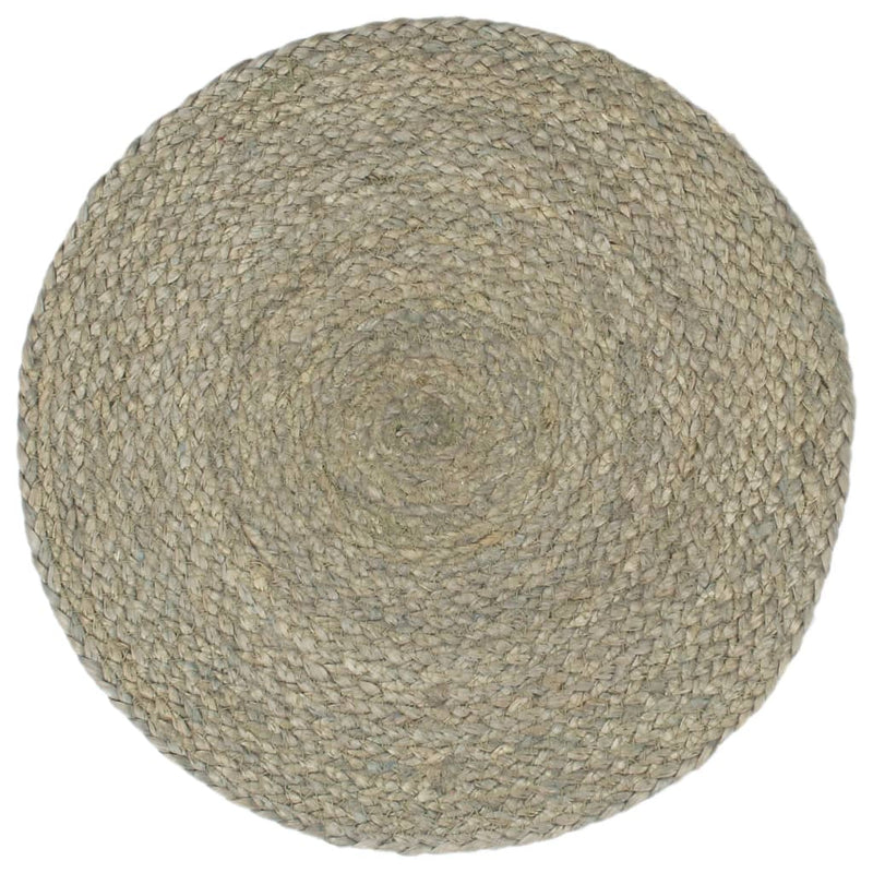 Load image into Gallery viewer, Vidaxl placemats 6 st rond 38 cm jute effen grijs
