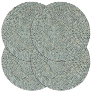 Vidaxl placemats 4 st rond 38 cm jute olijfgroen