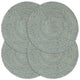 Vidaxl placemats 4 st rond 38 cm jute olijfgroen