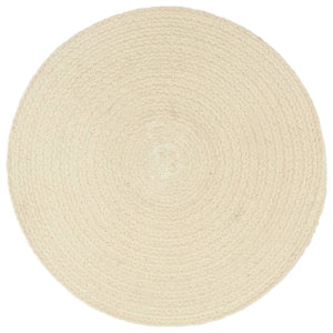 Vidaxl placemats 4 st rond 38 cm katoen natuurlijk