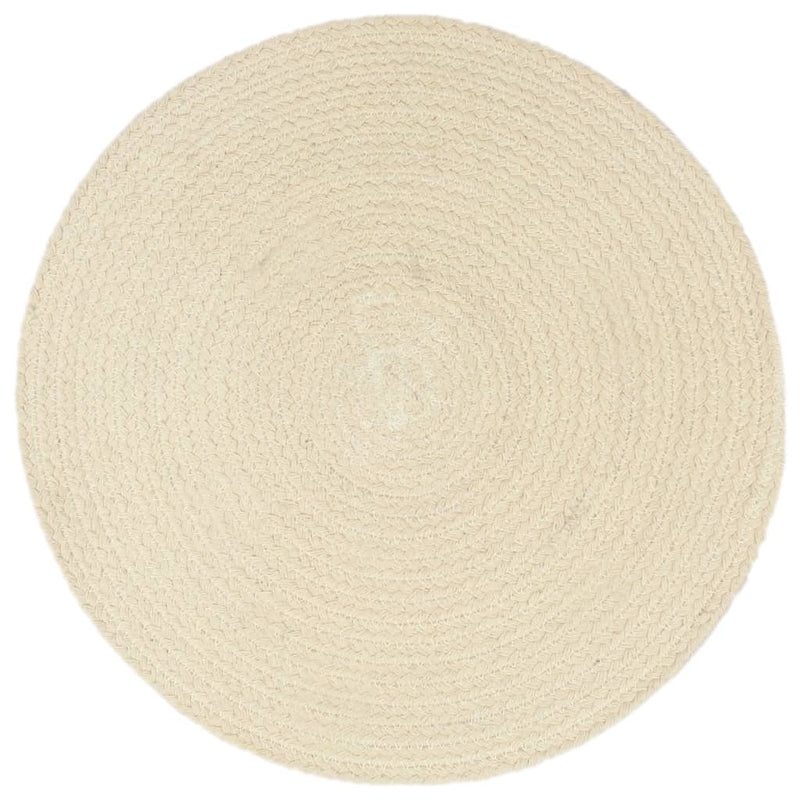 Load image into Gallery viewer, Vidaxl placemats 6 st rond 38 cm katoen natuurlijk
