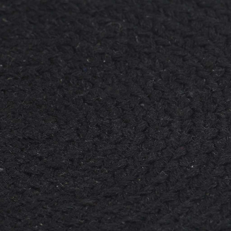 Afbeelding laden in galerijviewer, Vidaxl placemats 4 st rond 38 cm katoen effen zwart
