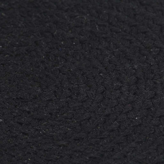 Vidaxl placemats 6 st rond 38 cm katoen effen zwart