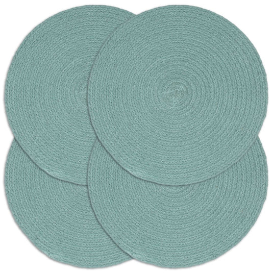 Vidaxl placemats 4 st rond 38 cm katoen effen groen