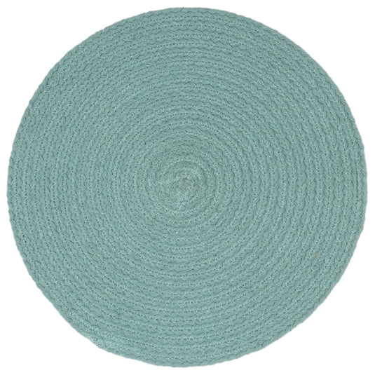 Vidaxl placemats 6 st rond 38 cm katoen effen groen