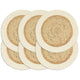 Vidaxl placemats 6 st rond 38 cm jute en katoen natuurlijk