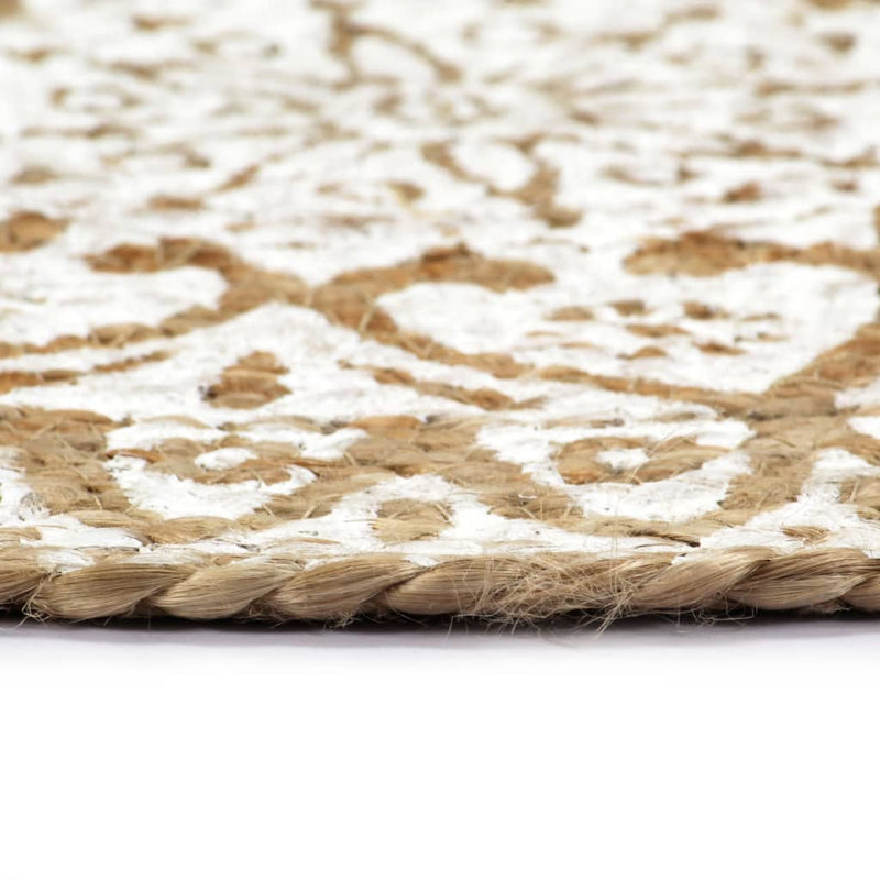 Load image into Gallery viewer, Vidaxl placemats 6 st rond 38 cm jute wit

