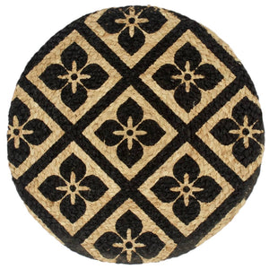 Vidaxl placemats 6 st rond 38 cm jute zwart