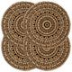 Vidaxl placemats 4 st rond 38 cm jute donkerbruin