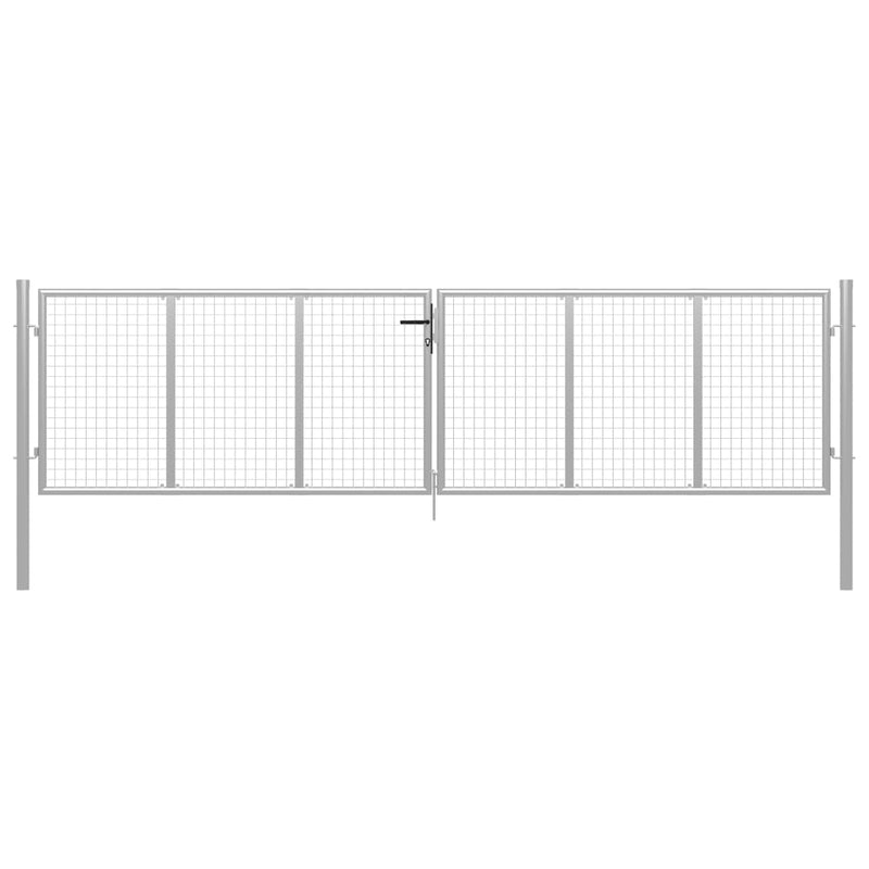Load image into Gallery viewer, VidaXL Poort 415x150 cm gegalvaniseerd staal zilverkleurig
