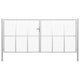 VidaXL Poort 415x225 cm gegalvaniseerd staal zilverkleurig
