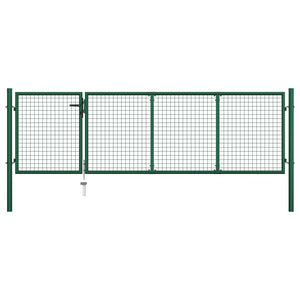 VidaXL Poort 350x100 cm staal groen