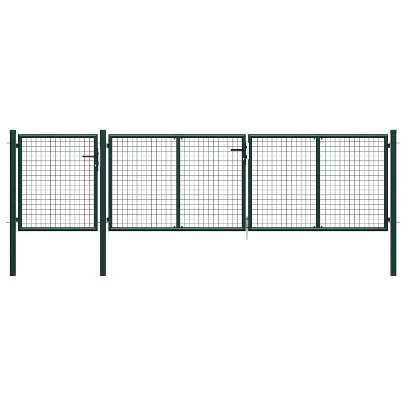 Load image into Gallery viewer, VidaXL Poort 400x75 cm staal groen
