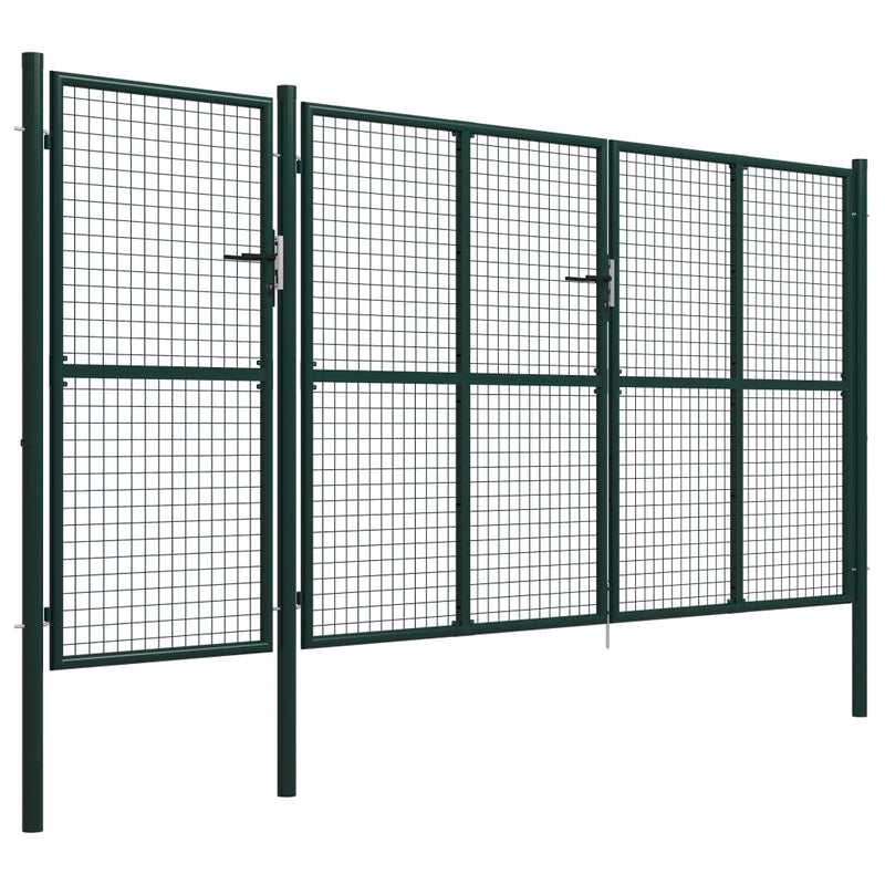 Load image into Gallery viewer, VidaXL Poort 400x150 cm staal groen
