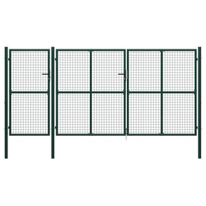 VidaXL Poort 400x175 cm staal groen
