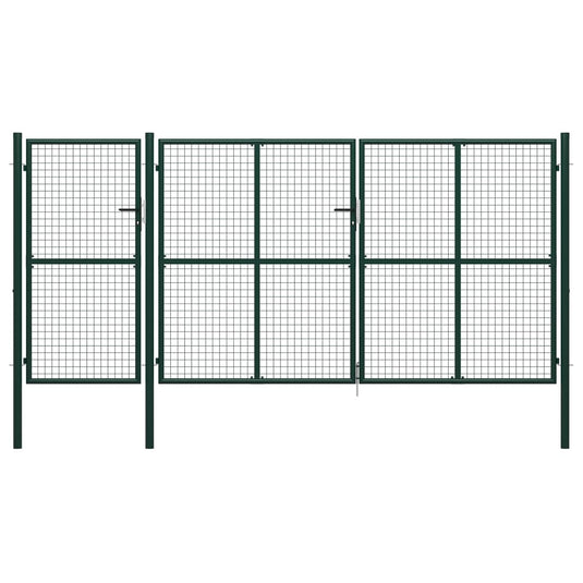 VidaXL Poort 400x175 cm staal groen