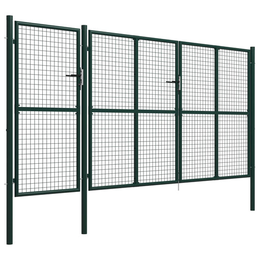 VidaXL Poort 400x175 cm staal groen