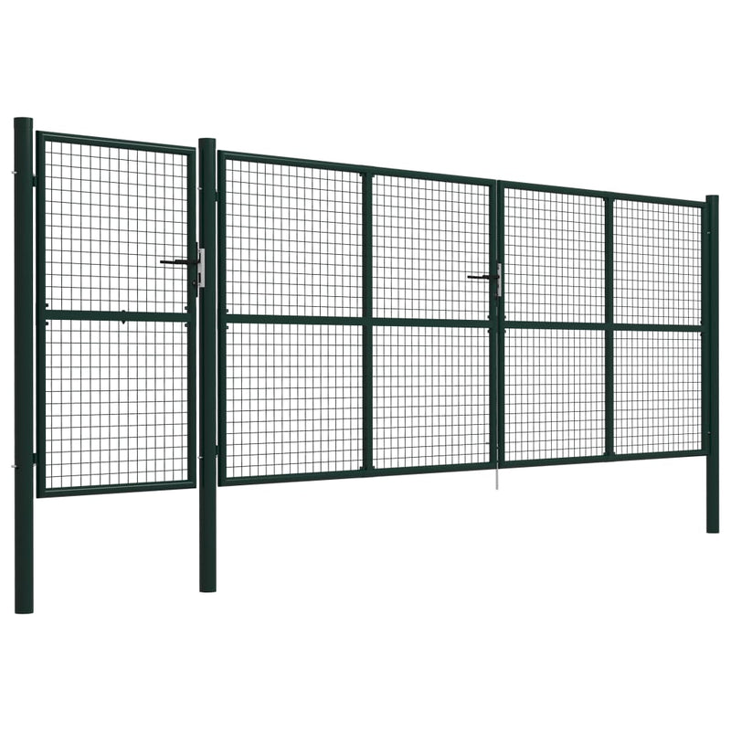 Load image into Gallery viewer, VidaXL Poort 500x150 cm staal groen
