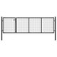 VidaXL Poort 350x100 cm staal antraciet