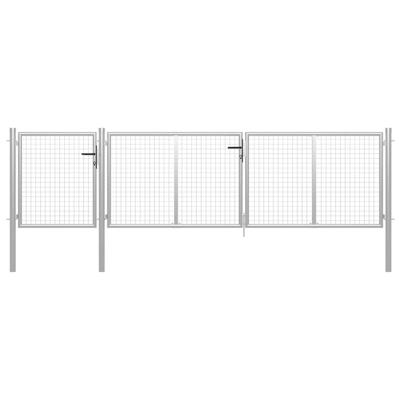 Load image into Gallery viewer, VidaXL Poort 400x75 cm staal zilverkleurig
