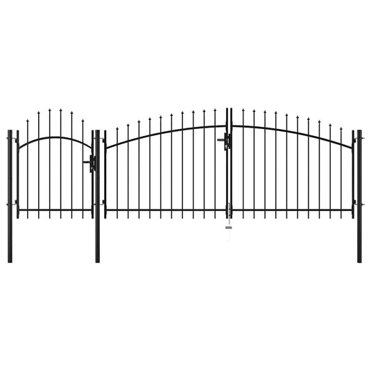 Vidaxl poort 1,5x4 m staal zwart