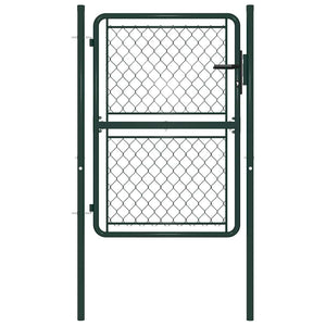 Vidaxl tuinpoort staal 100x125 cm groen