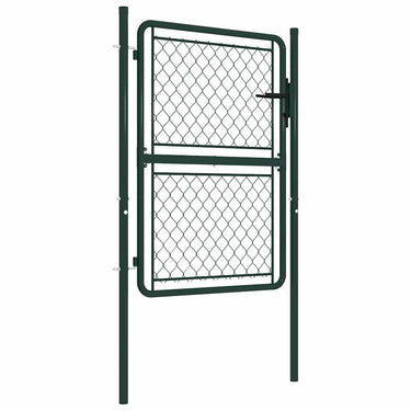 Vidaxl tuinpoort staal 100x125 cm groen
