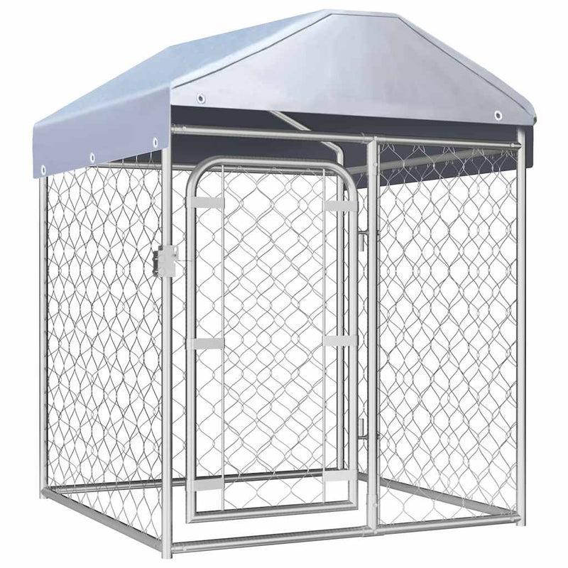 Load image into Gallery viewer, Vidaxl hondenkennel voor buiten met dak 100x100x125 cm
