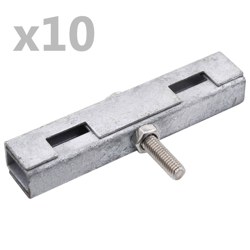 Load image into Gallery viewer, Vidaxl u-matverbinding 10 sets zilverkleurig
