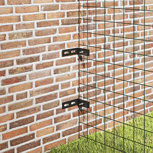 Vidaxl wand hoekverbinding 10 sets antraciet