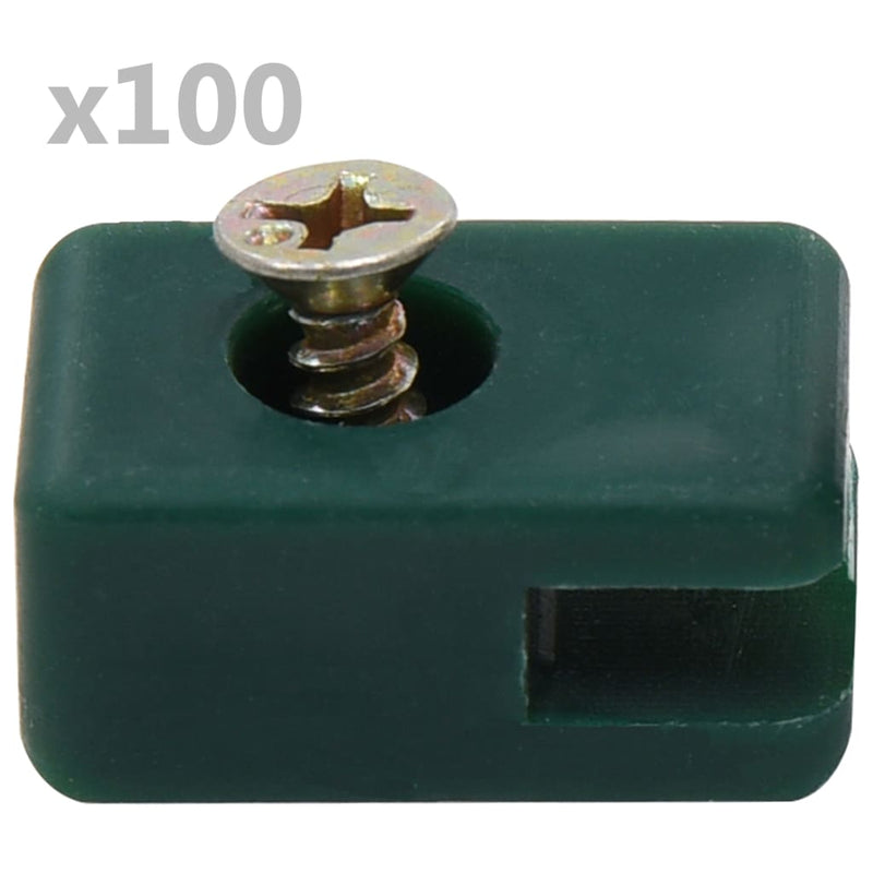 Load image into Gallery viewer, Vidaxl spandraadhouder met schroef 100 sets groen
