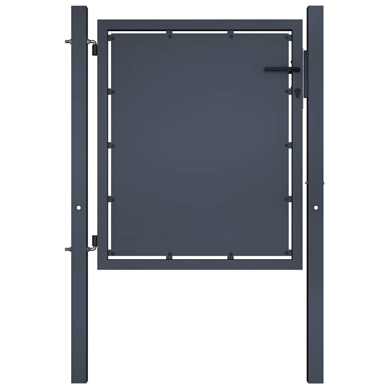 Load image into Gallery viewer, Vidaxl tuinpoort staal 100x100 cm antraciet
