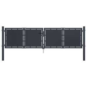 VidaXL Poort 300x75 cm staal antraciet