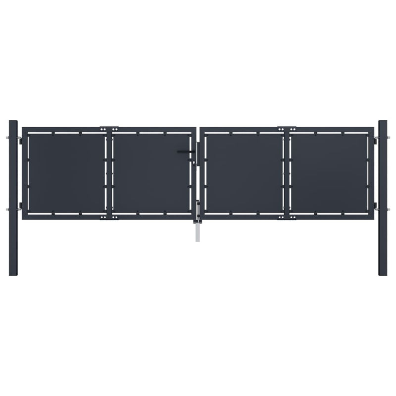 Load image into Gallery viewer, VidaXL Poort 300x75 cm staal antraciet
