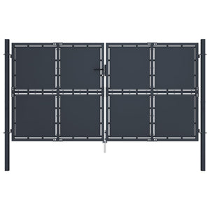 VidaXL Poort 300x175 cm staal antraciet