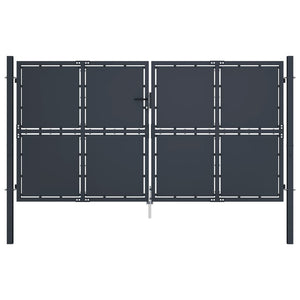 VidaXL Poort 300x200 cm staal antraciet