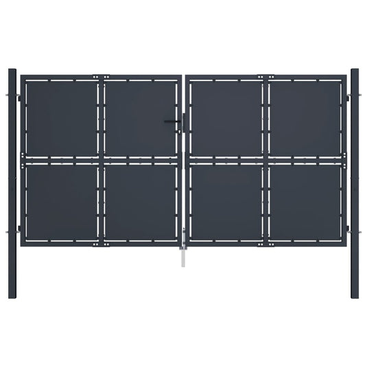 VidaXL Poort 300x200 cm staal antraciet
