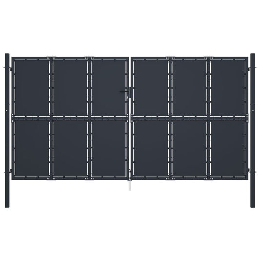 VidaXL Poort 400x175 cm staal antraciet
