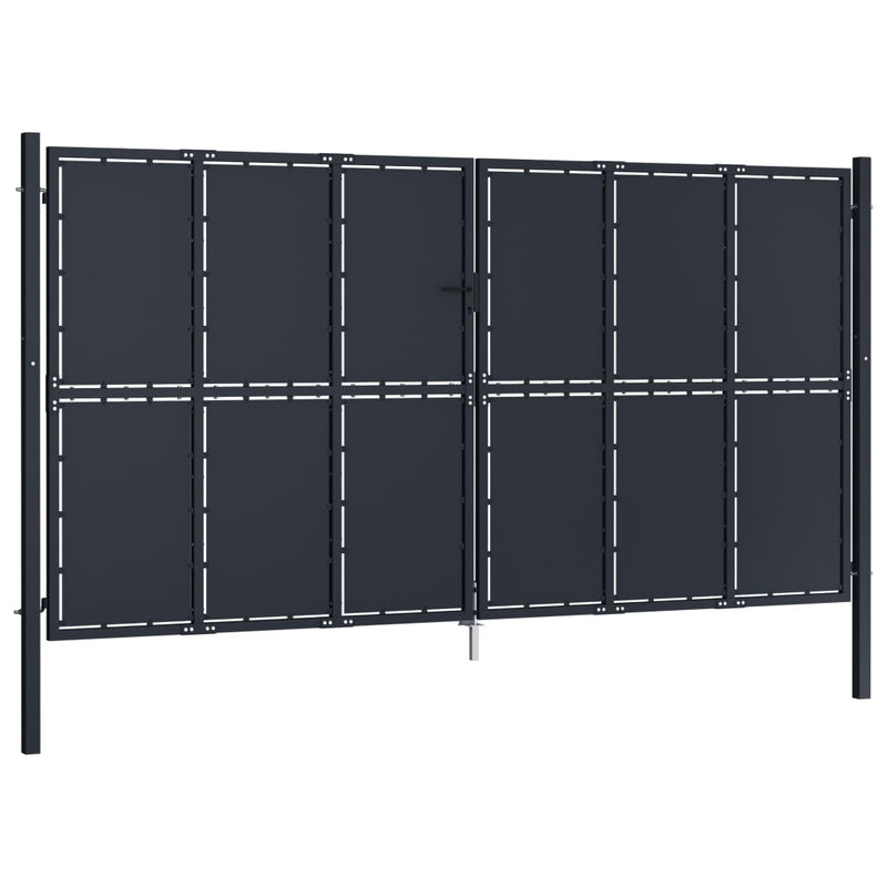 Load image into Gallery viewer, VidaXL Poort 400x175 cm staal antraciet
