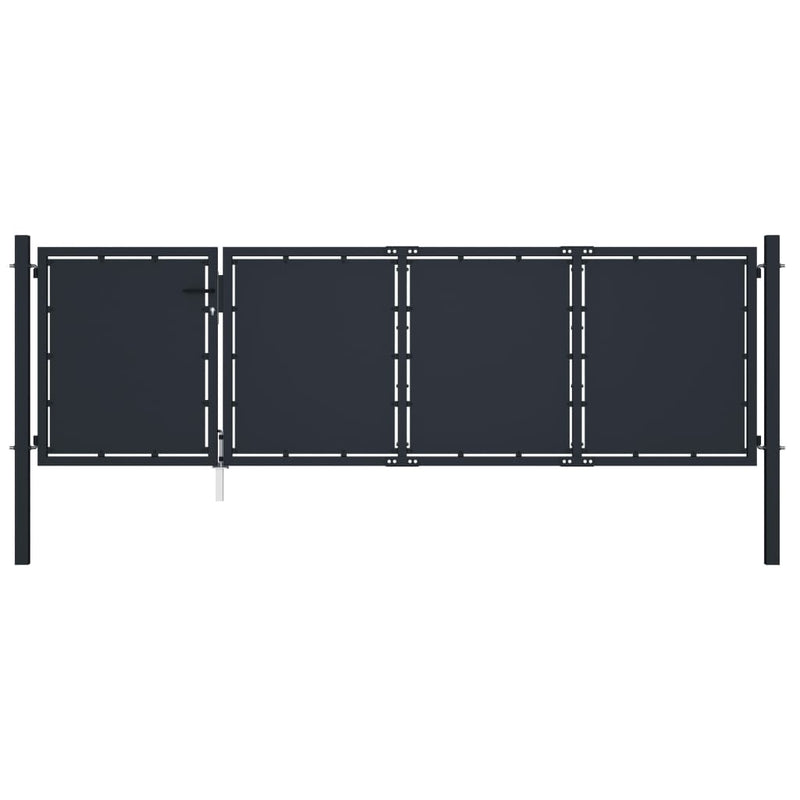 Load image into Gallery viewer, VidaXL Poort 350x75 cm staal antraciet
