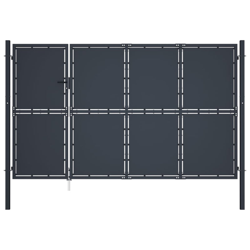 Load image into Gallery viewer, VidaXL Poort 350x175 cm staal antraciet
