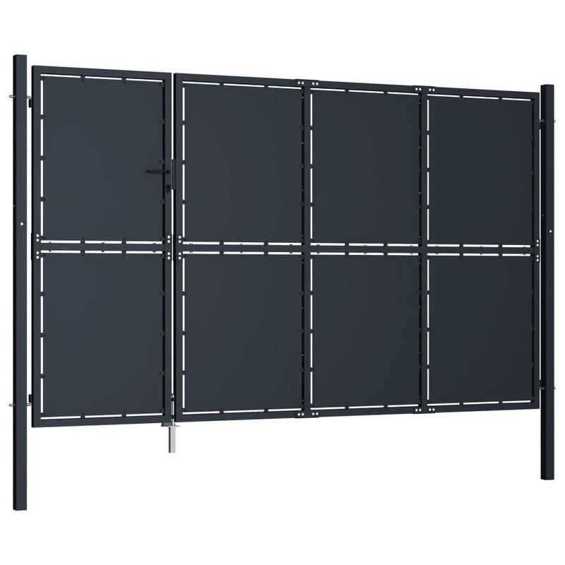 Load image into Gallery viewer, VidaXL Poort 350x175 cm staal antraciet
