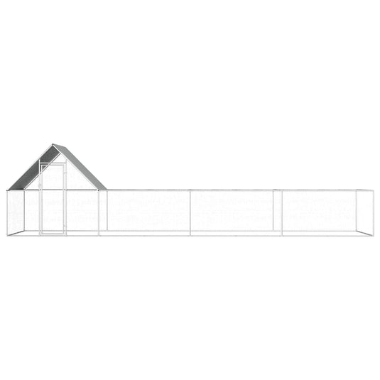 VidaXL Kippenren 8x2x2 m gegalvaniseerd staal